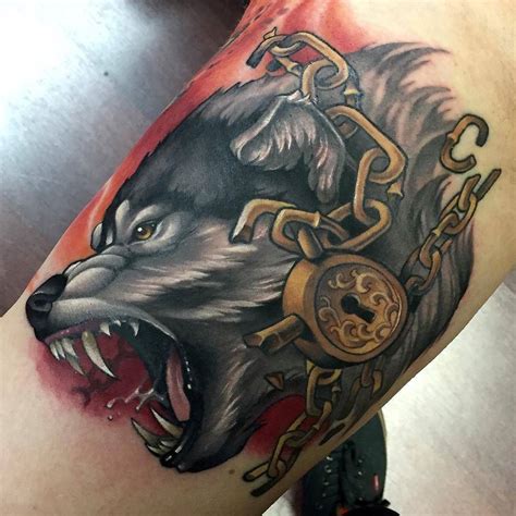 fenrir wolf tattoo|Unlock the Meaning Behind Fenrir Tattoos: Symbolism, History,。